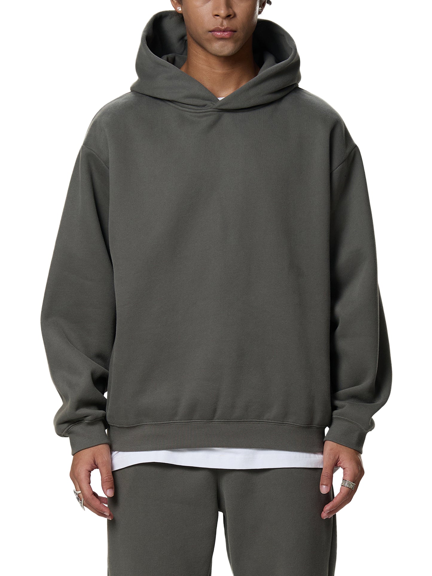 Fleeced Boxy Hoodie